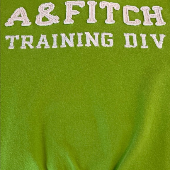 Abercrombie & Fitch Mens Size M Muscle T-Shirt Green Logo Spellout Preppy Y2K - Picture 3 of 7